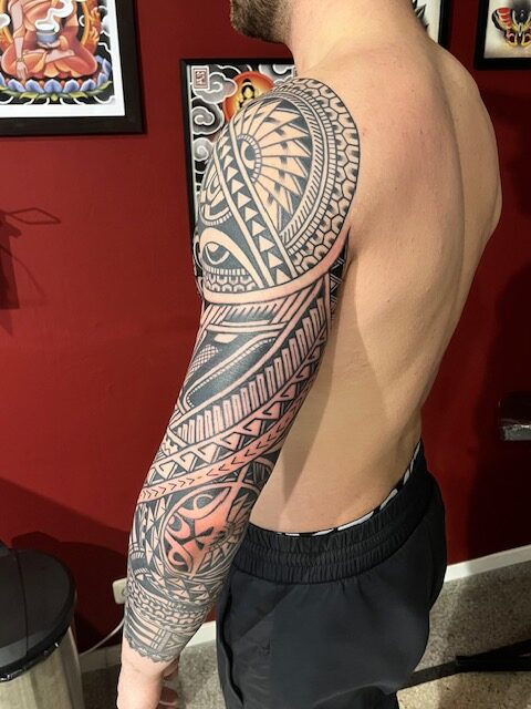 Maori tattoo sleeve